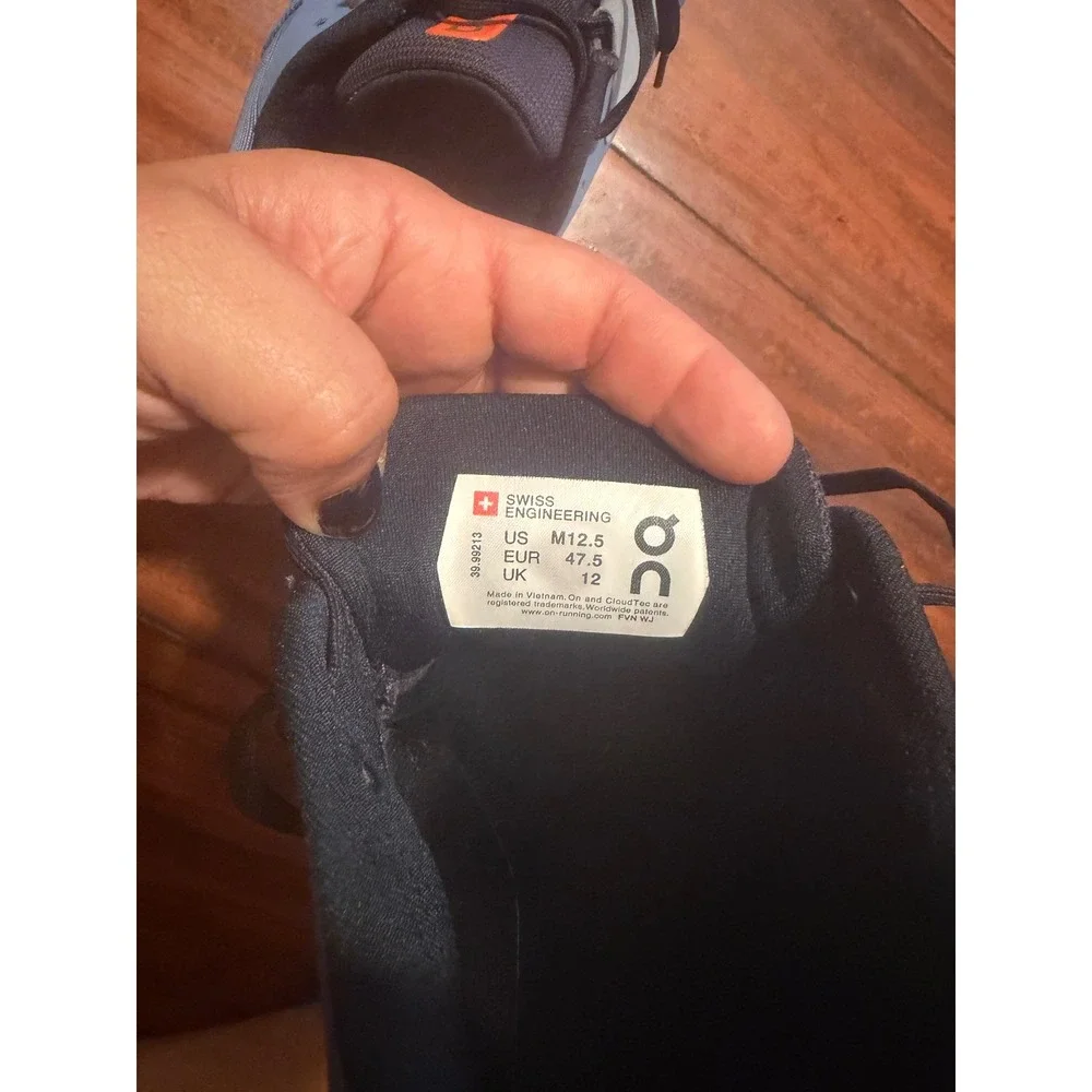 On Cloudstratus Mens Running Shoes Blue Orange US 12.5 Sneaker